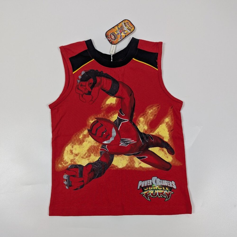 Disney Store UK Power Rangers Jungle Fury Sleeveless Tank Top Boys 7-8 Years